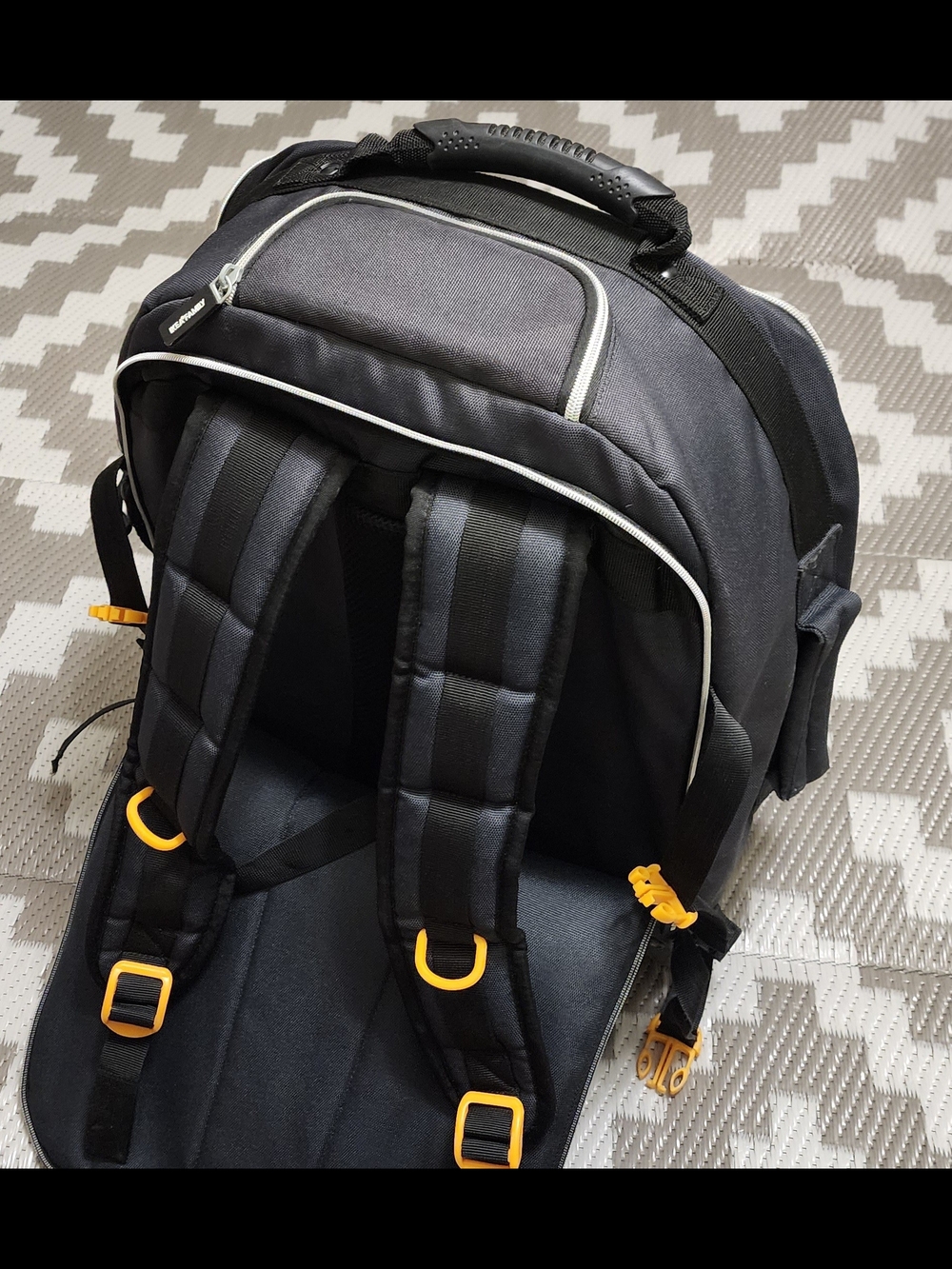 IKEA Black Backpack with Yellow Accent - Picture 6 of 11
